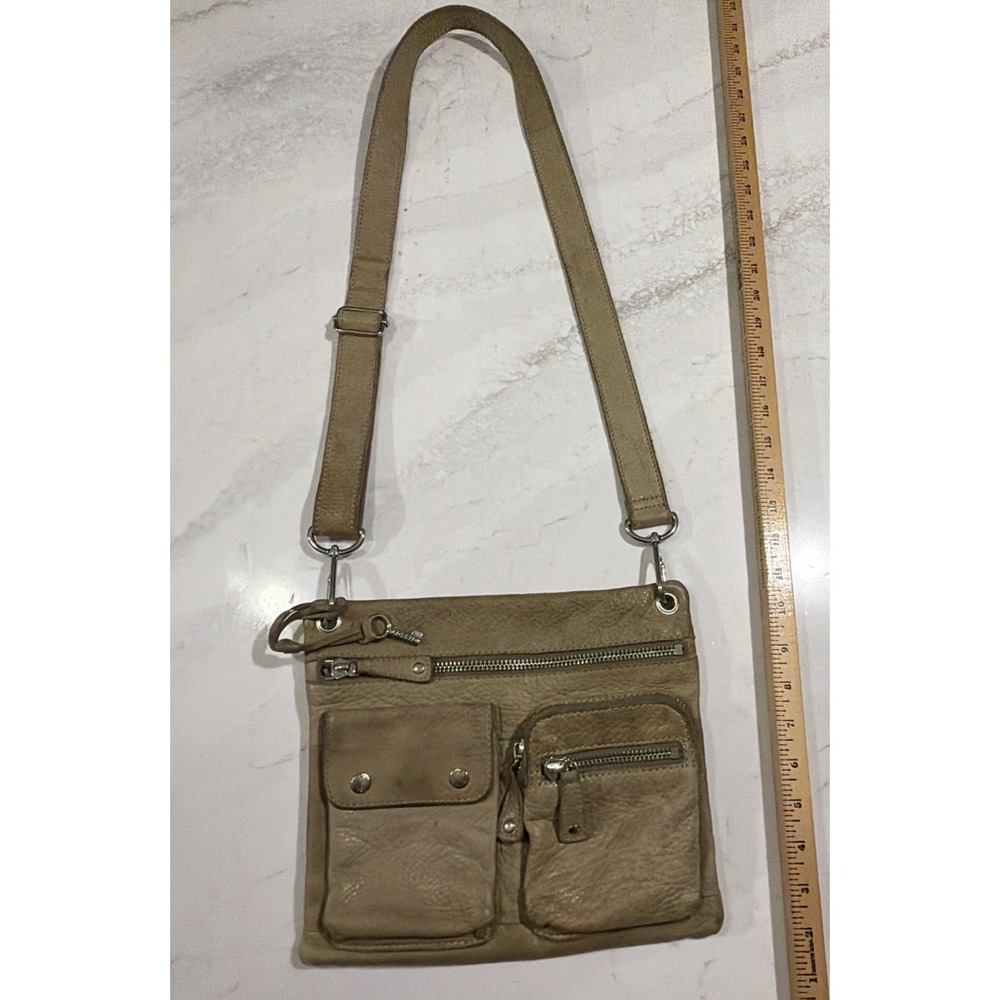 Fossil Green Pebbled Leather SUTTER Crossbody Bag Womens Purse Adjustable Strap